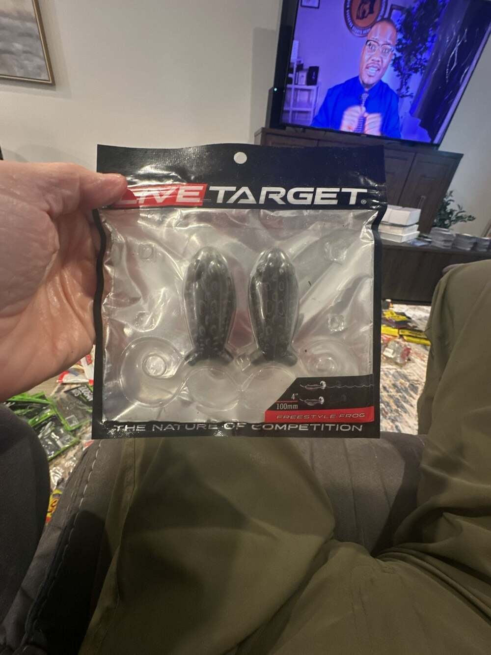 LiveTarget Freestyle Frog 4" Black Soft Plastic Fishing Lure